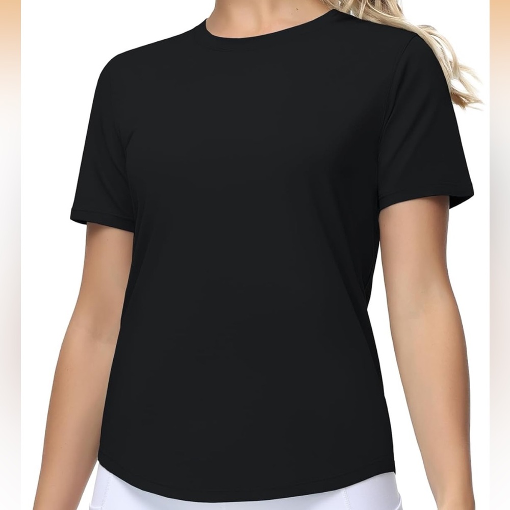NWT Women's Workout Short Sleeve Breathable T-Shirts Athletic Yoga Tee Tops